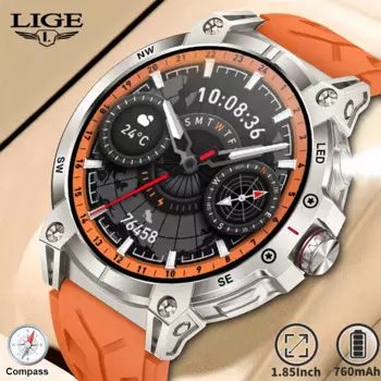 2025 New For Huawei Xiaomi Smart Watch Men Outdoor Compass 760mAh Large Battery Sport Bluetooth Call 1.85" Ultra HD Smartwatch