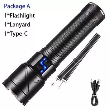 2025 Новые светодиодные фонари высокой мощности 15000 мАч 10000000 LM Ультра мощный фонарик Перезаряжаемый фонарь Открытый фонарь для кемпинга
