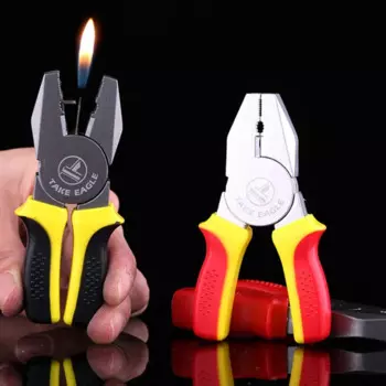 2025 Portable Creative Pliers Lighters Cigarette Fire Mini Vice Cigar Lighters Butane Gas Ornaments Toy Match Smoker G