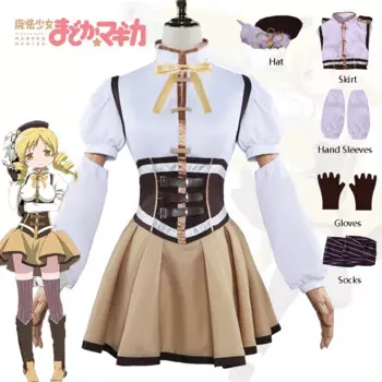 2025 Puella Magi Madoka Magica Tomoe Mami Cosplay Costume Lolita Party Dress Outfits Suit Halloween Role Play Combat Uniform
