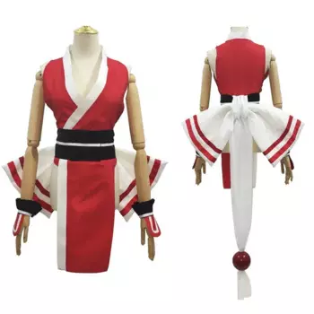 2025 The King Of Fighters Red Dress Mai Shiranui Cosplay Costumes Japanese Anime Sexy Costumes Halloween Party Clothes