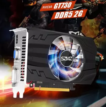 2025 видеокарта GT730 2G дискретная видеокарта с двойным вентилятором игровая видеокарта для настольного ПК
