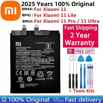 2025 Year 100% Original Battery BM4X BM55 BP42 For Xiaomi Mi 11 Mi11 Lite 11 Pro Ultra Replacement Batteries Fast Shipping