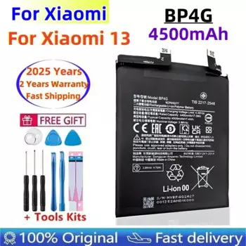 2025 Years 100% Original High Quality BP4G 4500mAh Battery For Xiaomi 13 Phone Replacement Batteries Fast Shipping +Tools