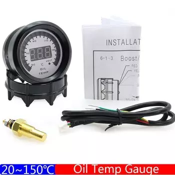 20~150 Измеритель температуры масла с датчиком 1/8NPT для универсального автомобильного датчика 2 "52 мм датчик температуры масла бензиновый двигатель 12 В на заказ
