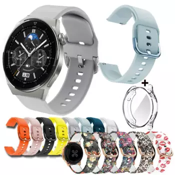 20/22mm Silicone Strap For Huawei Watch GT 3 Pro 46mm 43mm Smart WatchBand Bracelet For Huawei GT3 GT2 42mm Band Wristband +case
