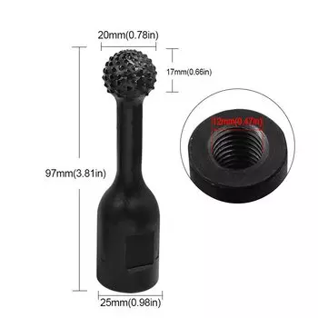 20/25/30 мм диаметр головки угловая шлифовальная машина роторный напильник инструменты для резьбы сферический 12 см вращающийся шар деревянный желоб полировальное сверло