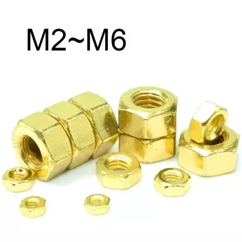 20 ~ 30 шт. шестигранная гайка, титановая позолоченная M2 M2,5 M3 M4 M5 M6, титановая углеродистая сталь