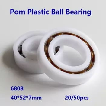 20/50 шт 6808 Pom Пластик шариковый подшипник с глубоким жёлобом 40 52 7 мм с Стекло шарики нейлоновая клетка POM 40*52*7 мм