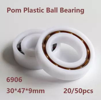 20/50 шт 6906 Pom Пластик шариковый подшипник с глубоким жёлобом 30 47 9 мм с Стекло шарики нейлоновая клетка POM 30*47*9 мм