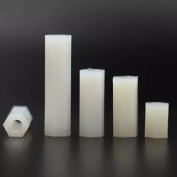 20/50 шт M2 M2,5 M3 M4 шестигранная нейлоновая распорная втулка колонка с плоской головкой двойной проход нейлоновые пластиковые распорные винты