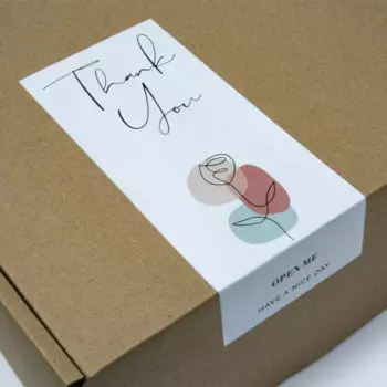 Этикетки с надписью "Спасибо", бумага, 20-50 шт