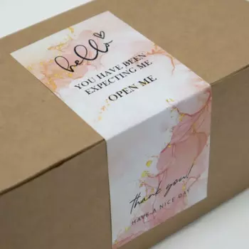 Водонепроницаемые наклейки «Спасибо», 20-50 шт., 6*15 см