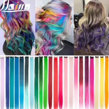 20 дюймов заколка для наращивания волос HAIRRO, 57 цветов, прямые заколки для наращивания волос с эффектом омбре, заколки для волос, высокотемпературные заколки для волос Faber
