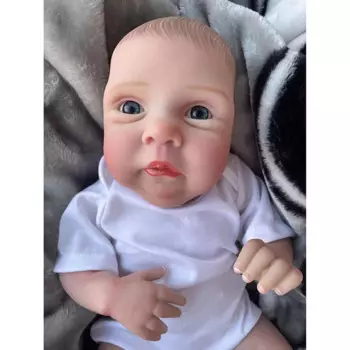 20 дюймовая готовая Кукла-младенец Reborn Miley, как на картинке, Реалистичная мягкая на ощупь 3D окрашенная кожа, видимые волосы
