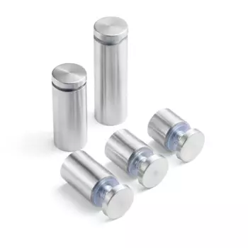 (20 пар) D16xH40mm Матовая Серебристая нержавеющая сталь, рекламные винты для ногтей, угловые стойки для дерева, стекла, ПВХ, стеклянной панели