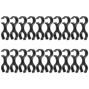 20 Pcs Alpenstock Accessories Plastic Trekking Stick Clips Connecting Buckle Walking Portable Pole Cane Fence Panel Carabiner