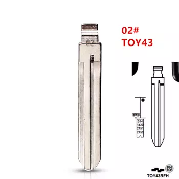 20 шт. 02 # TOY43 KD ключ лезвие VVDI Дистанционное лезвие для Toyota Corolla Crown Camry Highlander Corolla Vios Fukuda Auman