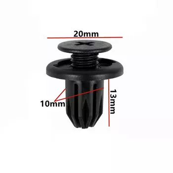 20 шт., 10 мм, 9 мм, 8 мм, 7 мм, 6 мм, 5 мм, отверстие, автоматический бампер, крыло, пластиковый крепежный зажим для всех автомобилей, винтовой заклепки, зажим
