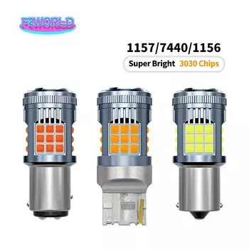 20 шт. 1156 BA15S P21W BAU15S PY21W 7440 W21W P21/5W 1157 BAY15D 7443 3157 светодиодный лампы CanBus лампа заднего поворота