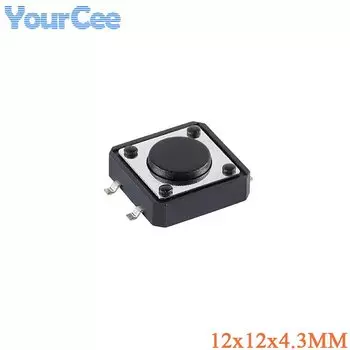 20 шт. 12*12 тактильный кнопочный переключатель микропереключатель SMD 12x12 12/11/10/9,5/9/8,5/7/6/5/4,3 мм мгновенные тактовые переключатели 4 контакта