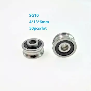 20 шт./50 шт. SG10 4x13x6 мм U-образный роликовый подшипник колеса направляющая для шарикоподшипника 4*13*6 мм