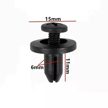 20 шт. 6 мм отверстие удлинить автомобиль универсальные пластиковые крепежные зажимы бампер крыло колесная арка серый бежевый винт заклепки для всех авто отделка