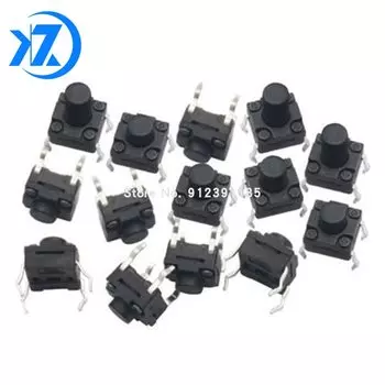 20 шт. 6x6 мм панель Водонепроницаемый тактовый переключатель 6x6x6/7/5/4,3-12 мм пылезащитный переключатель 4Pin DIP микро кнопки 6*6 * мм 5 мм 6 мм 7 мм 8 мм