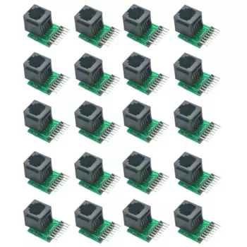 20 шт., 8-контактный разъем RJ45