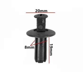 20 шт., 8 мм отверстие, автомобильные универсальные пластиковые крепежные зажимы, зажимы для бампера, крыла, колесная арка, смешанные белые, серые, бежевые винтовые заклепки для всех автомобилей