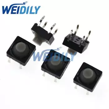 20 шт. 8x8x5 мм 4 контакта проводящий силикон беззвучный тактильный тактовый кнопочный микропереключатель с самовозвратом