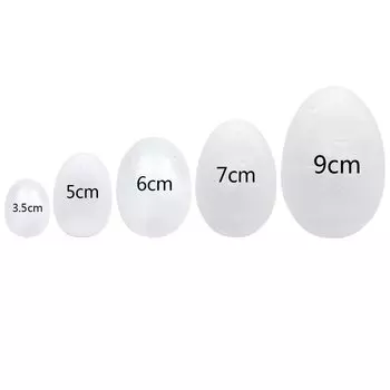 20 шт. белые пасхальные яйца из пенопласта YONGSNOW 3,5/5/6/7/9 см