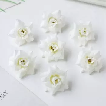 20 шт., искусственные шелковые розы, разноцветные