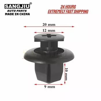 20 шт., клипсы с квадратным отверстием для Toyota Camry 2006, 90467-09166