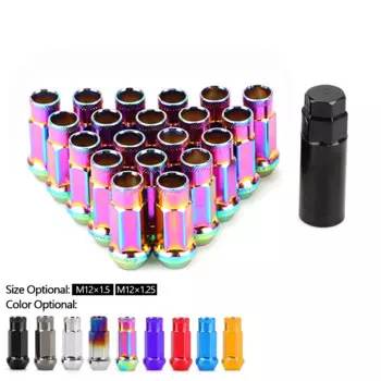 20 шт./компл., стальные 50 мм M12 * 1,5 M12x1,25, гайки для колес гоночного автомобиля, болты с ключом для Subaru