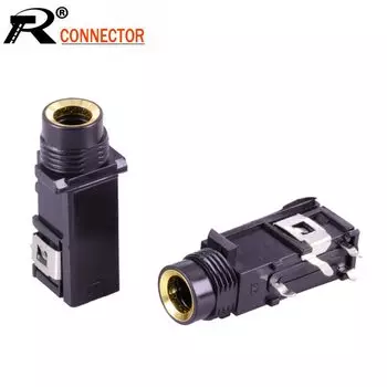 20 шт./лот 6,35 мм стерео гнездовой разъем 4 контакта ножки 6,35 мм монтаж на печатную плату разъем для микрофона Стерео 1/4 "гнездовой разъем