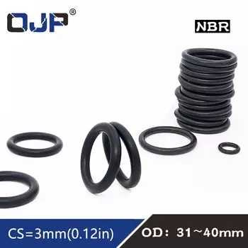 Набор из 20 шт. резиновых колец OJP O-Ring Seal черного цвета