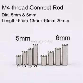 20 шт./лот, винт M4, шатун, нож, винт с ручкой, цилиндрические гайки, соединительная трубная заклепка, резьба M4