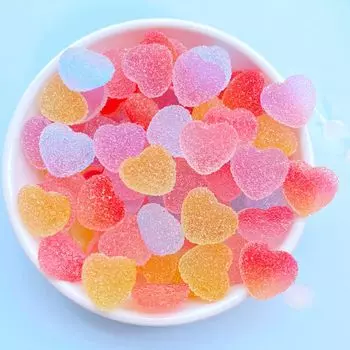 20 шт. мини кардиовидных кабошонов из полимера TSXJY