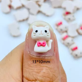 20 шт. новые милые мини кавайные мультяшные котенки с плоской задней частью, смоляные кабошоны для скрапбукинга, вечерние шпильки для волос, аксессуары для рукоделия A89