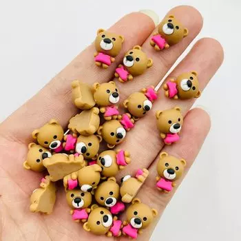 Кабошоны медвежонки Mate Birds 20 шт