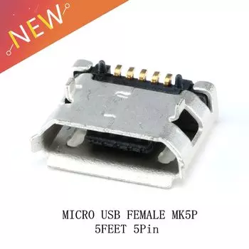 20 шт., разъём micro usb, Your Cee, 5 pin connector