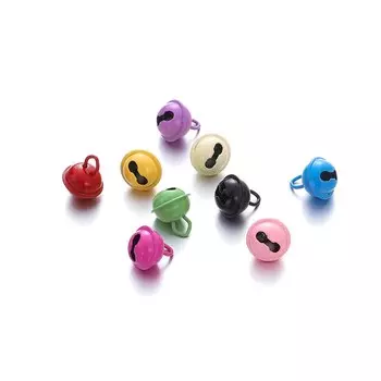 20 шт., разноцветные металлические колокольчики, свободные бусины, Колокольчик для рождественской вечеринки, поделки, украшения «сделай сам»