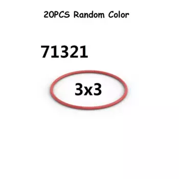 20 шт. резиновые ленты MOC 85543 85544 85545 85546 2x2 3x3 4x4 5x5 для Hi-Technic круглый поперечный шкив, ремень привода колеса