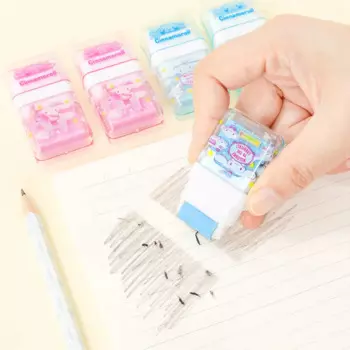 20 шт., резиновый ластик Sanrio, Hello Kitty Melody Cinnamoroll, милый детский ластик, школьные канцелярские принадлежности, оптовая продажа