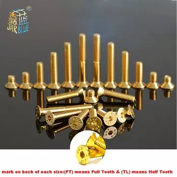 20 шт., шестигранные винты JARBLUE, стальные, золотистое покрытие, 4-35 мм