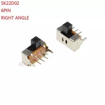 20 шт. SK22d02 G4/G5 переключатель 6-контактный 1P2T ручка высокий 4 мм/5 мм шаг 2,0 мм переключатели скольжения SK22D02G4 SK22D02G5