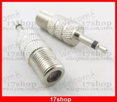 20 шт. x 3,5 мм 1/8 "моно-штекер в F-Type F гнездовой разъем адаптера