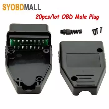 20 штук OBD штекер с печатной платой OBD2 16Pin разъем J1962M с внутренним шестигранником для диагностики автомобиля изменить адаптер OBD OBDII 16 PIN адаптер