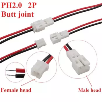 20 СМ JST PH 2,0 2,0 мм Шаг 2-контактный разъем «папа-мама» Кабельный разъем Micro JST PH 2P Разъем Разъемы для проводов Кабели Разъемы